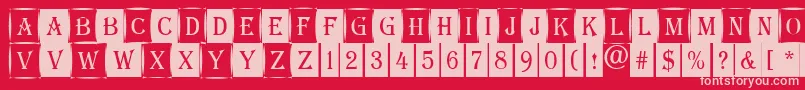 AAlgeriuscmdc1cmb Font – Pink Fonts on Red Background