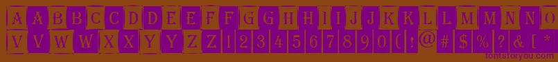 Czcionka AAlgeriuscmdc1cmb – fioletowe czcionki na brązowym tle
