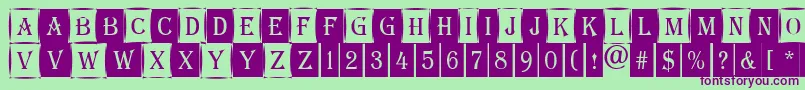 AAlgeriuscmdc1cmb-fontti – violetit fontit vihreällä taustalla