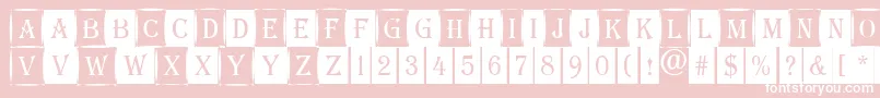 AAlgeriuscmdc1cmb-Schriftart – Weiße Schriften auf rosa Hintergrund