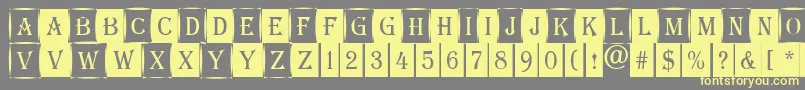 AAlgeriuscmdc1cmb Font – Yellow Fonts on Gray Background