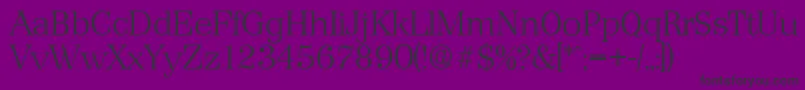 Czcionka PriamosserialXlightRegular – czarne czcionki na fioletowym tle