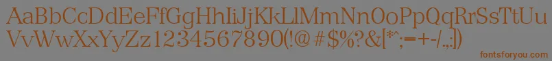 Подробнее о шрифте PriamosserialXlightRegular Шрифт PriamosserialXlightRegular – коричневые шрифты на сером фоне