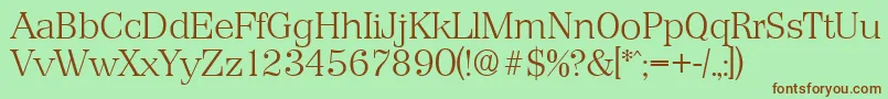 PriamosserialXlightRegular Font – Brown Fonts on Green Background