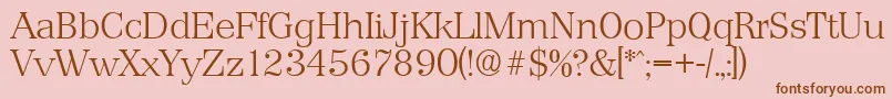 More about PriamosserialXlightRegular Font PriamosserialXlightRegular Font – Brown Fonts on Pink Background
