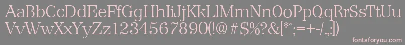 PriamosserialXlightRegular Font – Pink Fonts on Gray Background