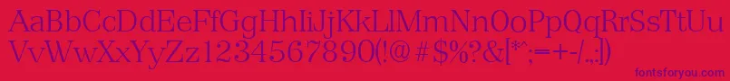 PriamosserialXlightRegular Font – Purple Fonts on Red Background
