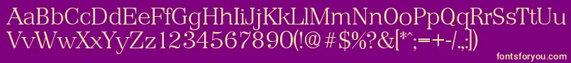 PriamosserialXlightRegular Font – Yellow Fonts on Purple Background