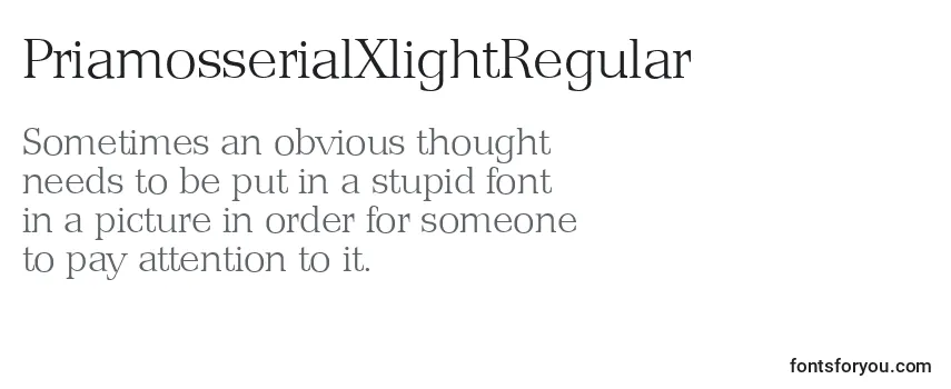 PriamosserialXlightRegular Font