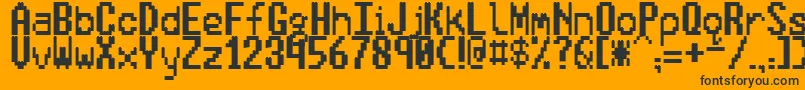 LegoBrix Font – Black Fonts on Orange Background