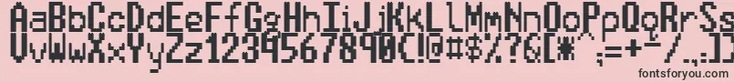 LegoBrix Font – Black Fonts on Pink Background