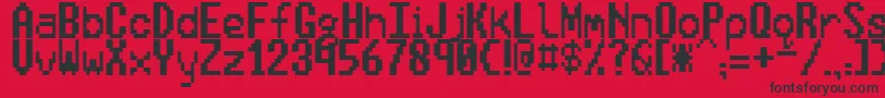 LegoBrix Font – Black Fonts on Red Background