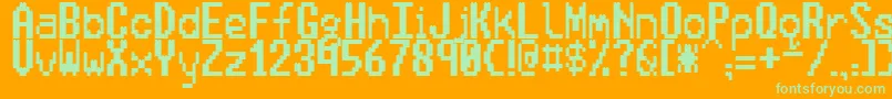 LegoBrix Font – Green Fonts on Orange Background