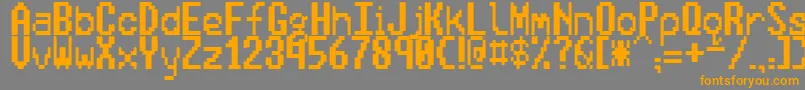 LegoBrix Font – Orange Fonts on Gray Background