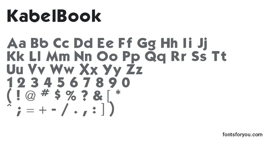 Czcionka KabelBook – alfabet, cyfry, specjalne znaki