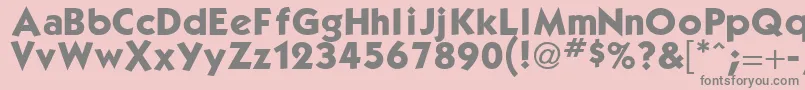 KabelBook Font – Gray Fonts on Pink Background