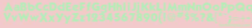 KabelBook Font – Green Fonts on Pink Background