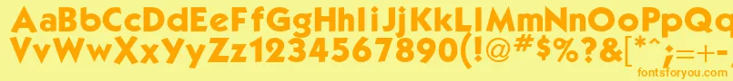 KabelBook Font – Orange Fonts on Yellow Background