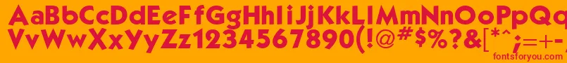 KabelBook Font – Red Fonts on Orange Background
