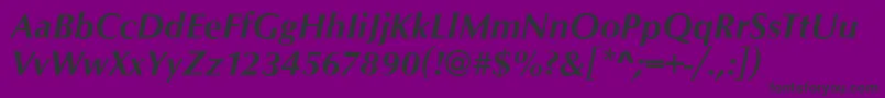 OpusBolditalic Font – Black Fonts on Purple Background