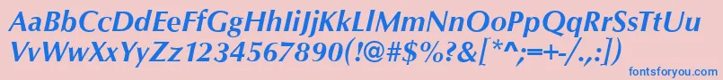 OpusBolditalic Font – Blue Fonts on Pink Background