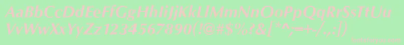 OpusBolditalic Font – Pink Fonts on Green Background