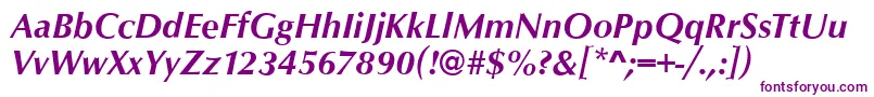 OpusBolditalic Font – Purple Fonts on White Background