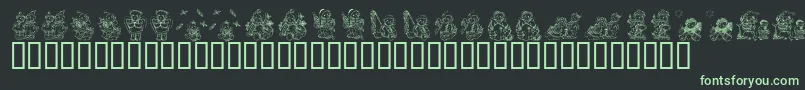More about KrHolidayTeddiesTwo Font KrHolidayTeddiesTwo Font – Green Fonts on Black Background