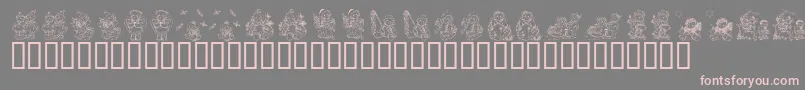 Weitere Informationen zur KrHolidayTeddiesTwo-Schriftart KrHolidayTeddiesTwo-Schriftart – Rosa Schriften auf grauem Hintergrund