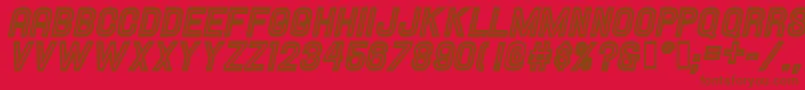 Hallandaleinlineitalic Font – Brown Fonts on Red Background