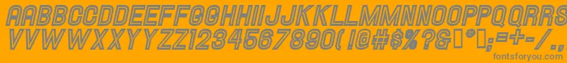 Hallandaleinlineitalic Font – Gray Fonts on Orange Background