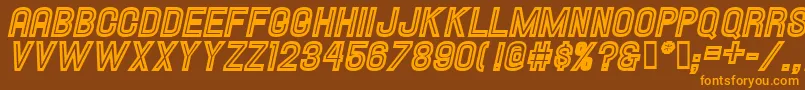 Hallandaleinlineitalic Font – Orange Fonts on Brown Background