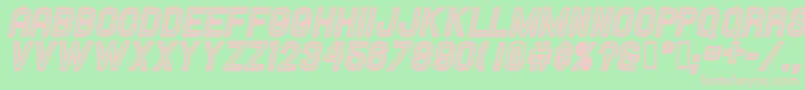 Hallandaleinlineitalic Font – Pink Fonts on Green Background