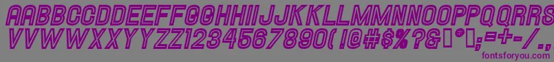 Hallandaleinlineitalic Font – Purple Fonts on Gray Background