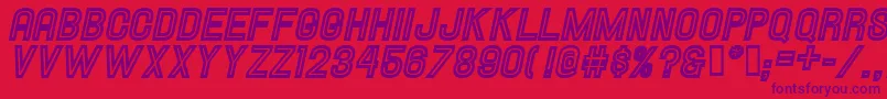 Hallandaleinlineitalic Font – Purple Fonts on Red Background