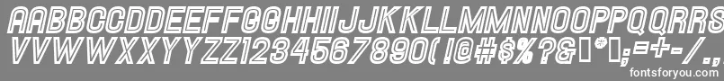 Hallandaleinlineitalic Font – White Fonts on Gray Background