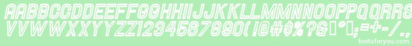 Hallandaleinlineitalic Font – White Fonts on Green Background