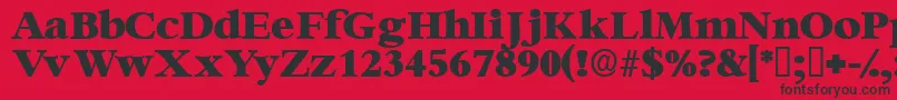 フォントIngenuedisplayssk – 赤い背景に黒い文字