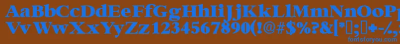 Ingenuedisplayssk Font – Blue Fonts on Brown Background