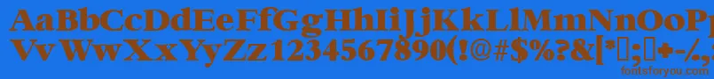 Ingenuedisplayssk Font – Brown Fonts on Blue Background