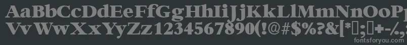 フォントIngenuedisplayssk – 黒い背景に灰色の文字
