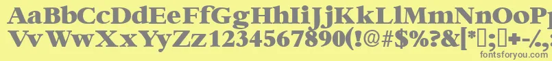 Ingenuedisplayssk Font – Gray Fonts on Yellow Background