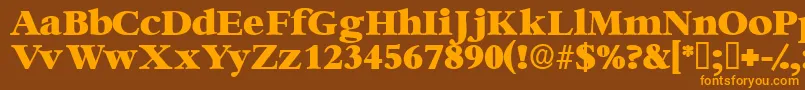 Ingenuedisplayssk Font – Orange Fonts on Brown Background