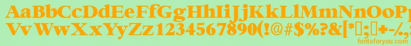 Ingenuedisplayssk Font – Orange Fonts on Green Background