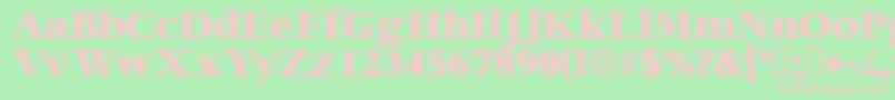 Ingenuedisplayssk Font – Pink Fonts on Green Background