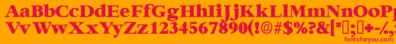 Ingenuedisplayssk-Schriftart – Rote Schriften auf orangefarbenem Hintergrund