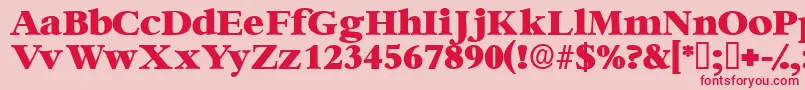 Ingenuedisplayssk Font – Red Fonts on Pink Background