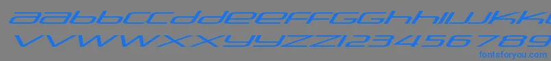 フォントStasmic ffy – 灰色の背景に青い文字