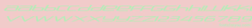 Stasmic ffy-Schriftart – Grüne Schriften auf rosa Hintergrund