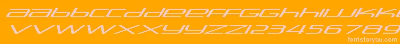Stasmic ffy-Schriftart – Rosa Schriften auf orangefarbenem Hintergrund